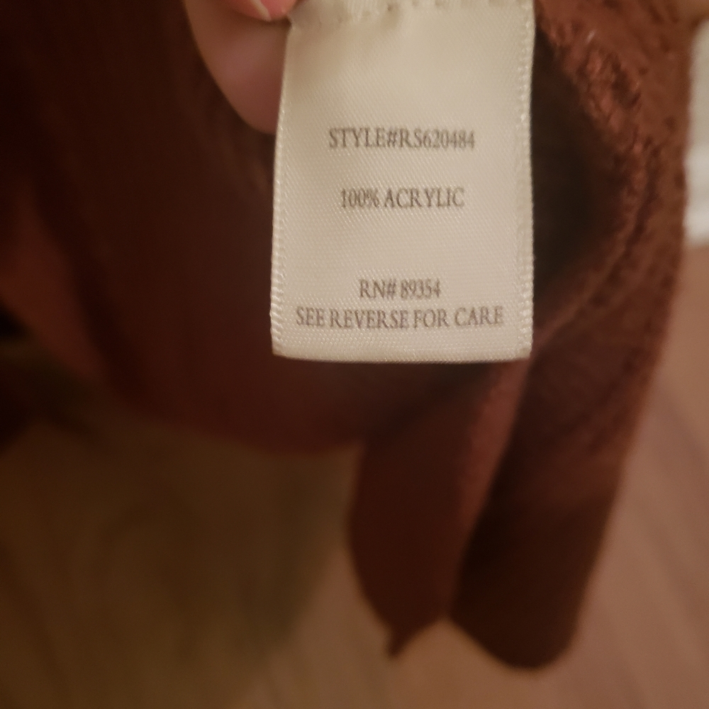 No Comment Rust Cardigan - Picture 4 of 6